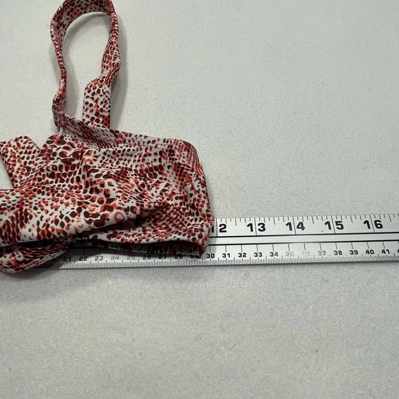 Nasty Gal Size 2 Snake a Difference Knot Bikini Top Scoop Neck Pull On Red - Picture 9 of 9